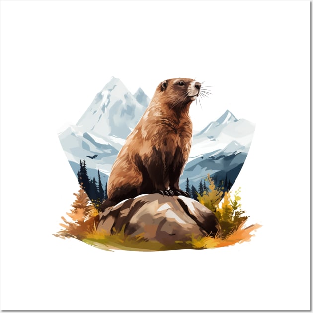 Marmot Wall Art by zooleisurelife